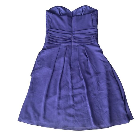 David’s Bridal Elegant Purple Strapless Cocktail Dress Size 2 - Picture 3 of 13